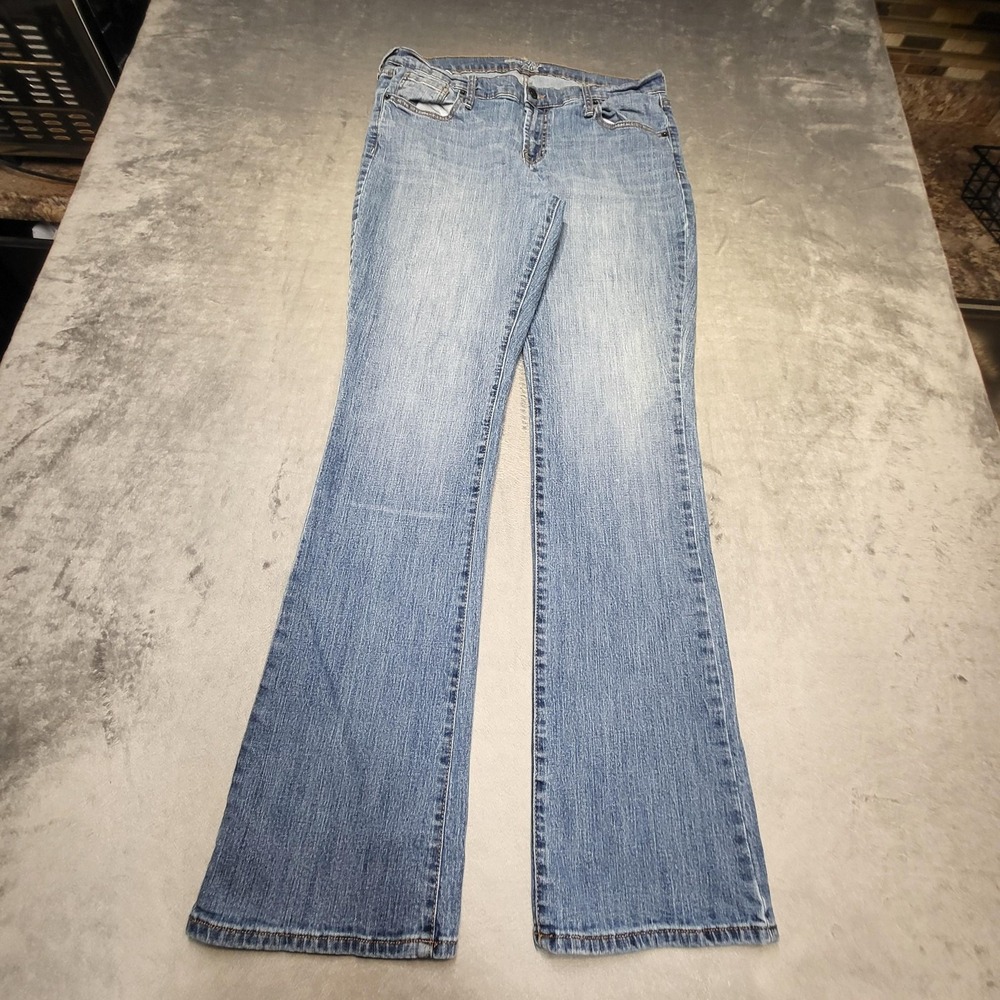 Old Navy Jeans Womens 14 Blue Flared The Flirt Light Wash Stretch Denim
